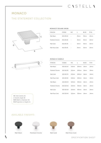 Castella Monaco Shelf Bracket 250mm