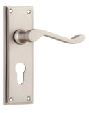 TRADCO CAMDEN DOOR LEVER HANDLE ON RECTANGULAR BACKPLATE