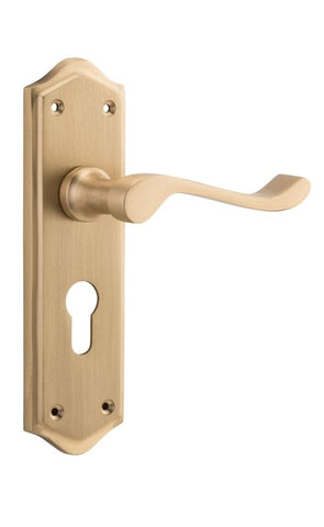 TRADCO HENLEY LEVER DOOR HANDLE ON SHOULDERED BACKPLATE