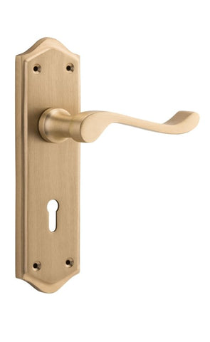 TRADCO HENLEY LEVER DOOR HANDLE ON SHOULDERED BACKPLATE