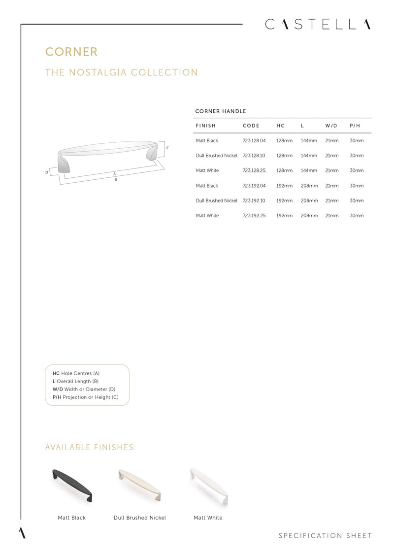 Castella Geometric Corner Handle