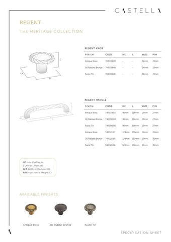 Castella Regent Cabinet Handle
