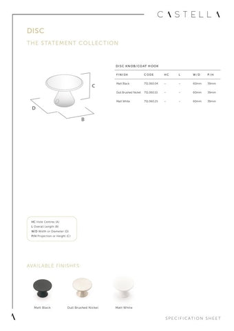 Castella Statement Disc Coat Hook