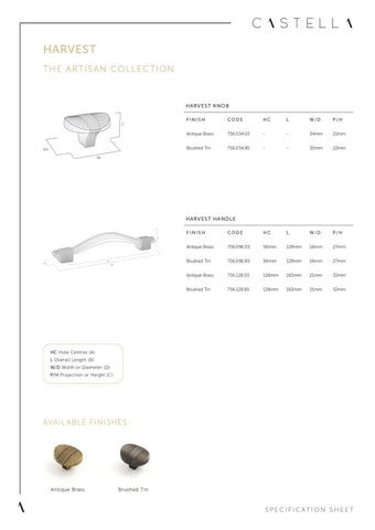 Castella Artisan Harvest Cabinet Knob