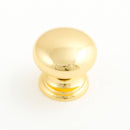 Castella Heritage Sovereign Plain Cabinet Knob Polished Gold