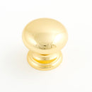 Castella Heritage Sovereign Plain Cabinet Knob Polished Gold