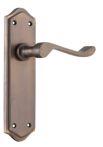 TRADCO HENLEY LEVER DOOR HANDLE ON SHOULDERED BACKPLATE