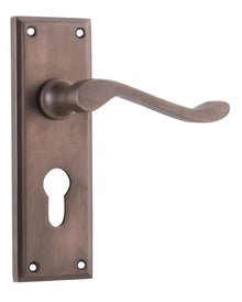 Tradco Camden Solid Brass Door Lever | Long Backplate, 7 Finishes