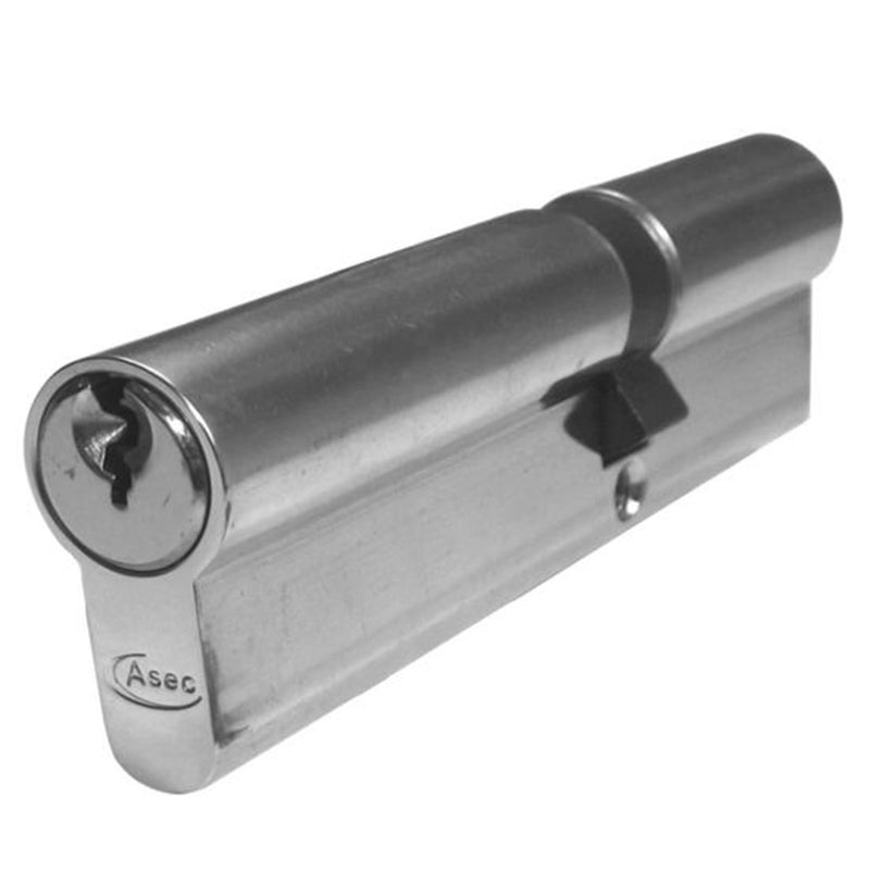 ASEC 5-PIN EURO DOUBLE CYLINDER 110MM 45/65 (40/10/60) KD NICKEL PLATE AS1188