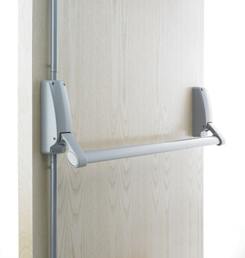 BRITON PANIC BAR SINGLE DOOR WITH DOGGING SILVER B376E-D/SE