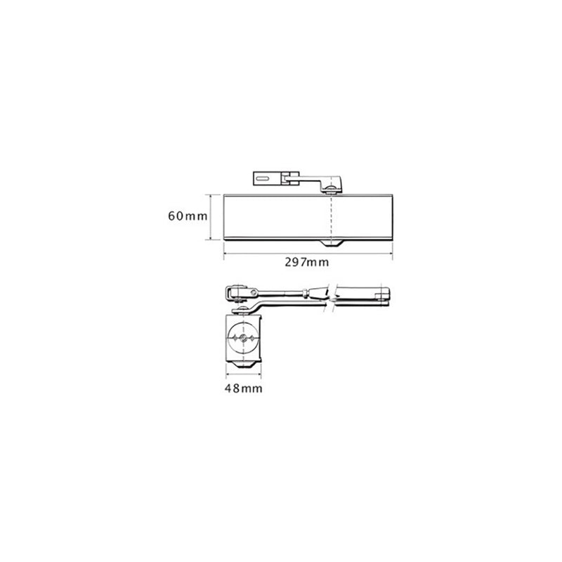 BRITON DOOR CLOSER DELAYED ACTION EN1-6 SILVER BNT1130B-DA-SE