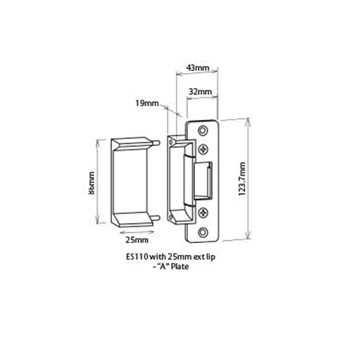 LOCKWOOD PADDE ELECTRIC STRIKE 12/24V FAIL SAFE SECURE WEATHER RESIST 100111 - 060 - primehardware