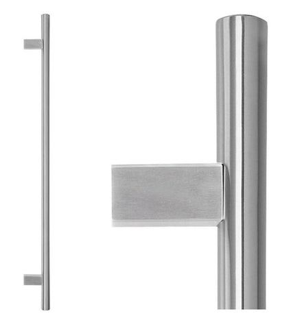 LOCKWOOD ENTRANCE PULL HANDLE 141X450SSS 450MM SATIN STAINLESS STEEL PAIR - primehardware