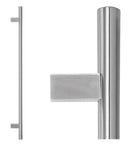 LOCKWOOD 141X600SSS ENTRANCE PULL HANDLE 600MM SATIN STAINLESS STEEL PAIR - primehardware