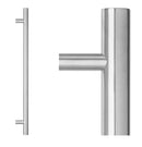 LOCKWOOD ENTRANCE PULL HANDLE 142X300SSS 300MM SATIN STAINLESS STEEL PAIR - primehardware