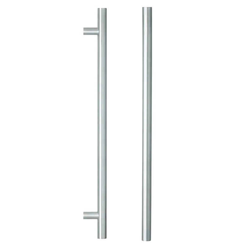 LOCKWOOD ENTRANCE PULL HANDLE 142X450SSS 450MM SATIN STAINLESS STEEL PAIR
