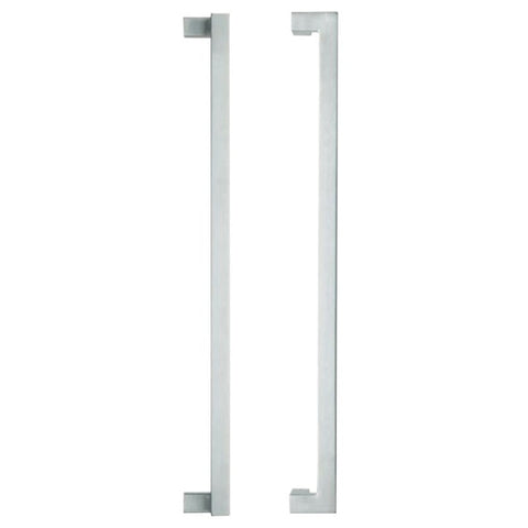 LOCKWOOD ENTRANCE PULL HANDLE 146X600SSS 600MM SATIN STAINLESS STEEL PAIR - primehardware