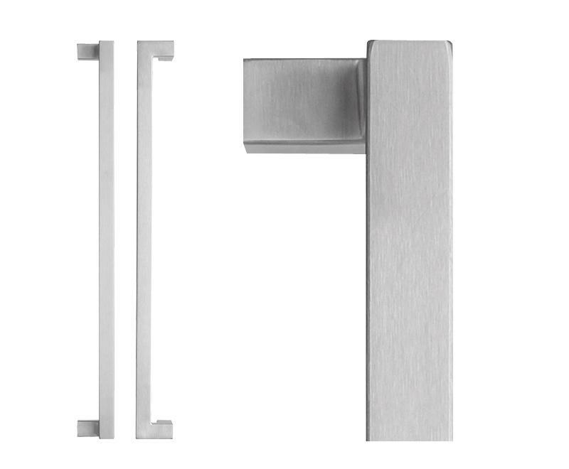 LOCKWOOD ENTRANCE PULL HANDLE 146X600SSS 600MM SATIN STAINLESS STEEL PAIR
