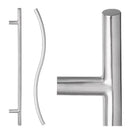 LOCKWOOD ENTRANCE PULL HANDLE 147X450SSS 450MM SATIN STAINLESS STEEL PAIR - primehardware