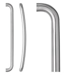 LOCKWOOD ENTRANCE PULL HANDLE 192X600SSS 600MM SATIN STAINLESS STEEL PAIR - primehardware