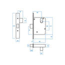 LOCKWOOD 3571SC MORTICE DEADLOCK PRIMARY LOCK SATIN CHROME 3571SC - primehardware