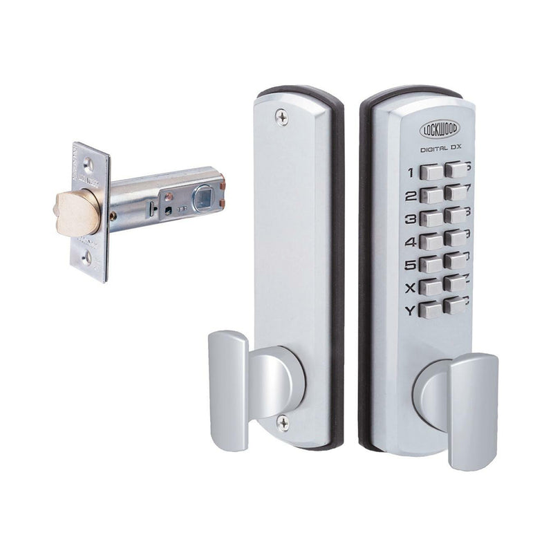 LOCKWOOD DIGITAL DOOR LOCK ENTRANCE SET SATIN CHROME 530DXSC *DISPLAY PACK*