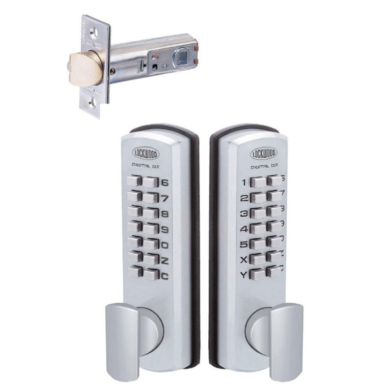 LOCKWOOD DIGITAL LOCKSET DOUBLE KEYPAD SATIN CHROME 530DXSC/PADSX2 - primehardware