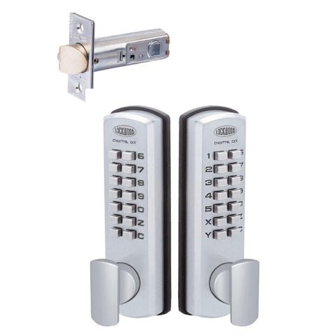 LOCKWOOD DIGITAL LOCKSET DOUBLE KEYPAD SATIN CHROME 530DXSC/PADSX2 - primehardware