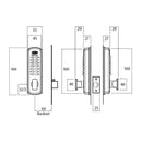 LOCKWOOD DIGITAL LOCKSET DOUBLE KEYPAD SATIN CHROME 530DXSC/PADSX2 - primehardware