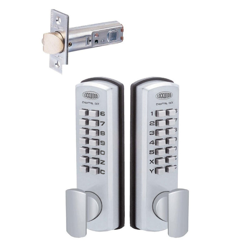 LOCKWOOD DIGITAL LOCKSET DOUBLE KEYPAD SATIN CHROME 530DXSC/PADSX2