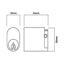 LOCKWOOD C4 570 OVAL CYLINDER WITH X CAM 5KD SATIN BRASS 570 - 2SB - primehardware