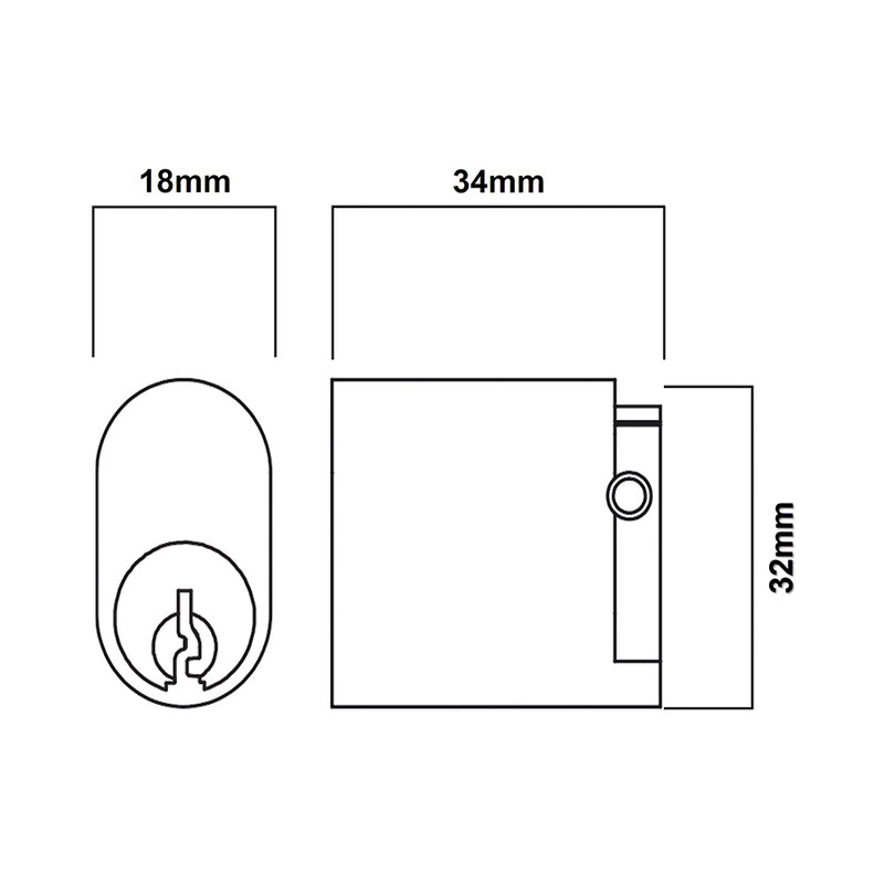 LOCKWOOD C4 570 OVAL CYLINDER WITH X CAM 5KD SATIN BRASS 570-2SB