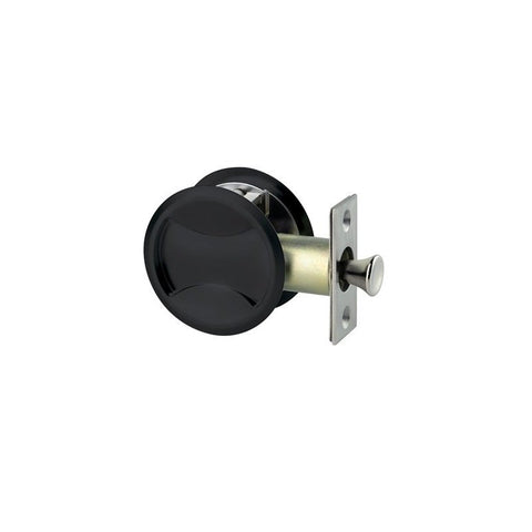 LOCKWOOD SYMMETRY ROUND CAVITY SLIDING DOOR PASSAGE SET DP MATT BLACK 7450MBKDP - primehardware