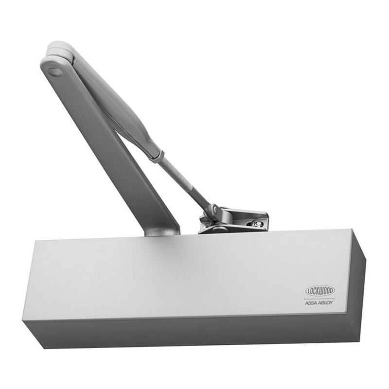 LOCKWOOD EN1-4 DOOR CLOSER DELAYED ACTION BACK CHECK SILVER 7714DASIL