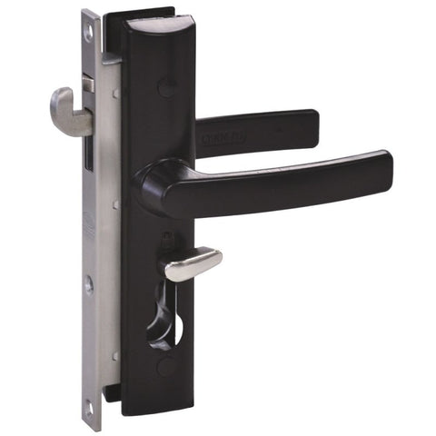 LOCKWOOD SECURITY SCREEN DOOR LOCK BLACK W/ CYLINDER 8654BLKC - primehardware