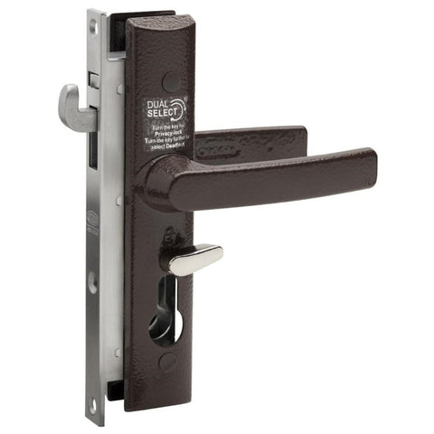 LOCKWOOD SECURITY SCREEN DOOR LOCK 8654 BROWN NO CYLINDER - primehardware
