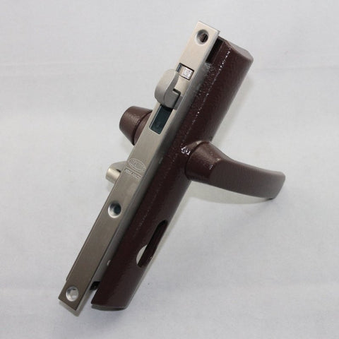 LOCKWOOD SECURITY SCREEN DOOR LOCK 8654 BROWN NO CYLINDER - primehardware