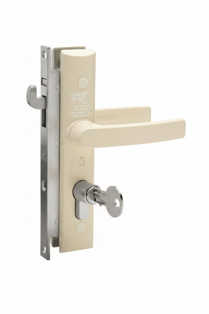 LOCKWOOD SECURITY SCREEN DOOR LOCK PRIMROSE W/ CYLINDER 8654PRMC - primehardware