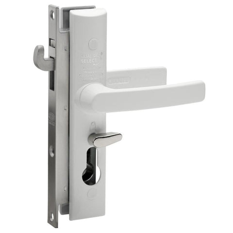 LOCKWOOD SECURITY SCREEN DOOR LOCK WHITE W/ CYLINDER 8654WHC - primehardware