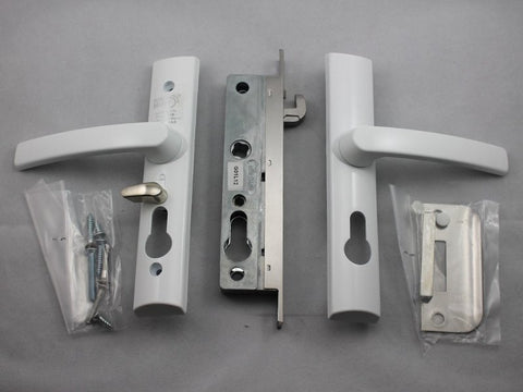 LOCKWOOD SECURITY SCREEN DOOR LOCK WHITE W/ CYLINDER 8654WHC - primehardware