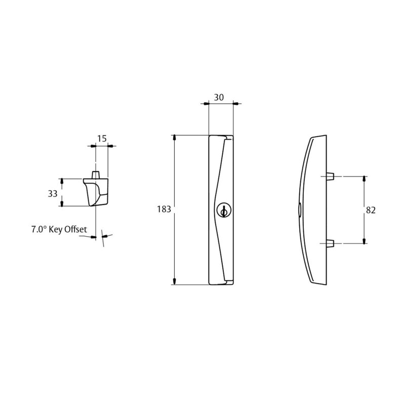 Buy Lockwood Onyx 9A1A2/5PWHI Sliding Patio Door Lock Online | Prime ...