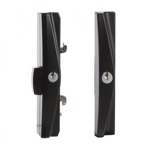LOCKWOOD ONYX SLIDING PATIO DOOR LOCK SLIM INNER & OUTER PULL BLACK 9A3A2/5PBLK - primehardware