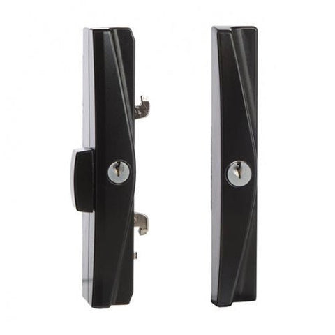 LOCKWOOD ONYX SLIDING PATIO DOOR LOCK SLIM INNER & OUTER PULL BLACK 9A3A2/5PBLK - primehardware