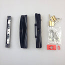 LOCKWOOD ONYX SLIDING PATIO DOOR LOCK SLIM INNER & OUTER PULL BLACK 9A3A2/5PBLK - primehardware