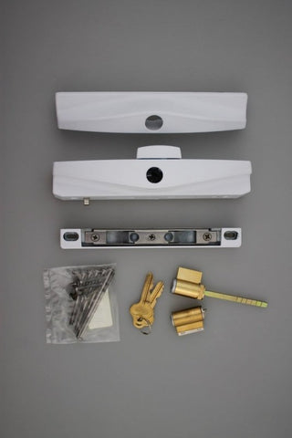 Lockwood Onyx 9A3A2/5PWH Sliding Patio Door Lock - primehardware