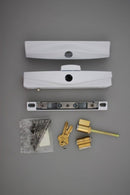 LOCKWOOD ONYX SLIDING PATIO DOOR LOCK SLIM INNER & OUTER PULL WHITE 9A3A25PWH - primehardware