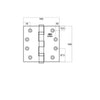 LOCKWOOD BALL BEARING HINGE POLISHED STAINLESS STEEL 100X100X2.5MM LW10000BBPSS - primehardware