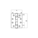 Lockwood LW10075BBSSS 100x75x2.5mm Ball Bearing Door Butt Hinge - primehardware