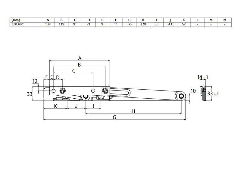 INTERLOCK WINDOW STAY P1120 293MM FRICTION HINGE STAINLESS STEEL