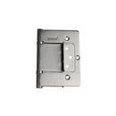 Metallic hinge on a white background